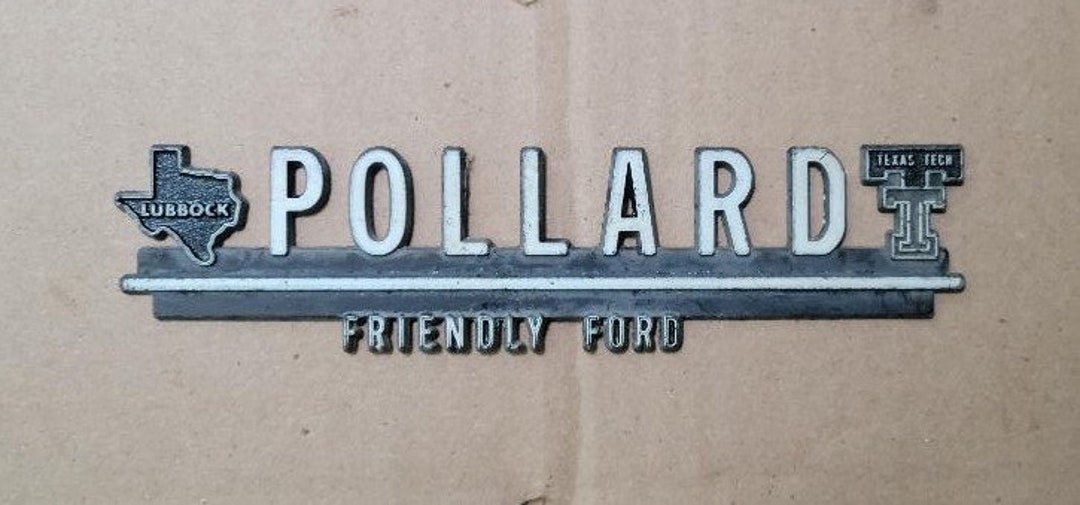 POLLARD Friendly Ford Lubbock Texas Tech Auto Dealership Metal Etsy