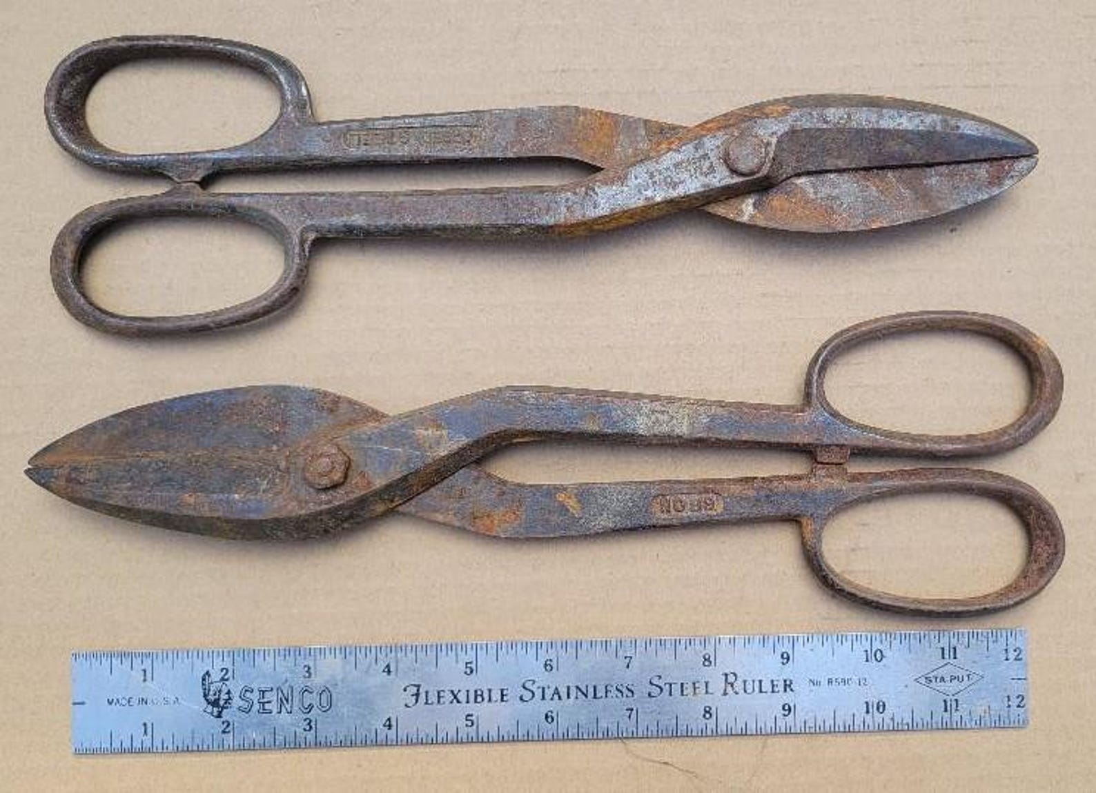 Two Old Rusty Tin Snips for Restoration or Display - Etsy