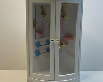 1:12 Dollhouse Miniature Corner Shower