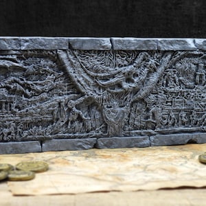Skyrim Alduin Wall Statue Large Sculpture | The Elder Scrolls V: Skyrim | Hand Painted | Skyrim Gift | Skyrim Prop | Skyrim Replica
