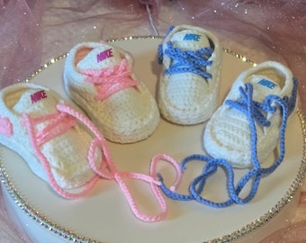 Handmade Crochet Baby Tennis Shoes | Sport-Inspired | 0-3 Months| 6-9 Months
