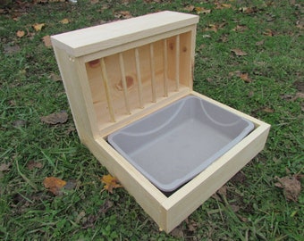 Extra Small - Hop Box: Rabbit Bunny Hay Feeder and Litter Pan Combo