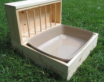 Medium - Hop Box: Rabbit Bunny Hay Feeder y Litter Pan Combo