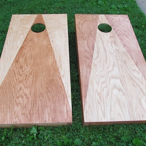 Cornhole Boards Two Toned, stained regulation ACA corn hole boards