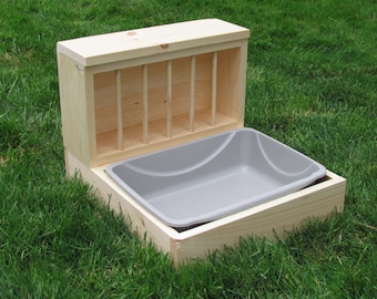 Small - Hop Box: Rabbit Bunny Hay Feeder and Litter Pan Combo