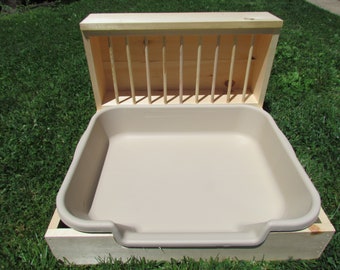 Large EZ Entry 2.0 - Hop Box: Rabbit Bunny Easy Entry Hay Feeder and Litter Pan Combo