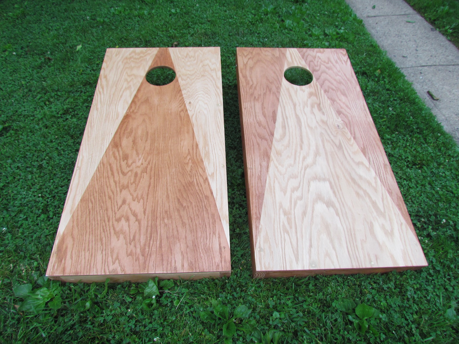 Cornhole Boards Two Toned stained regulation ACA corn hole Etsy