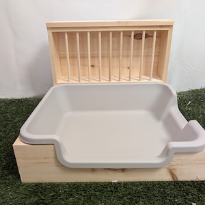 Large EZ Entry 3.0 - Hop Box: Double Entry Rabbit Bunny Easy Entry Hay Feeder and Litter Pan Combo