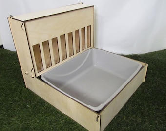 Medium - Hop Box 2.0 Bunny Hay Feeder and Litter Pan Combo