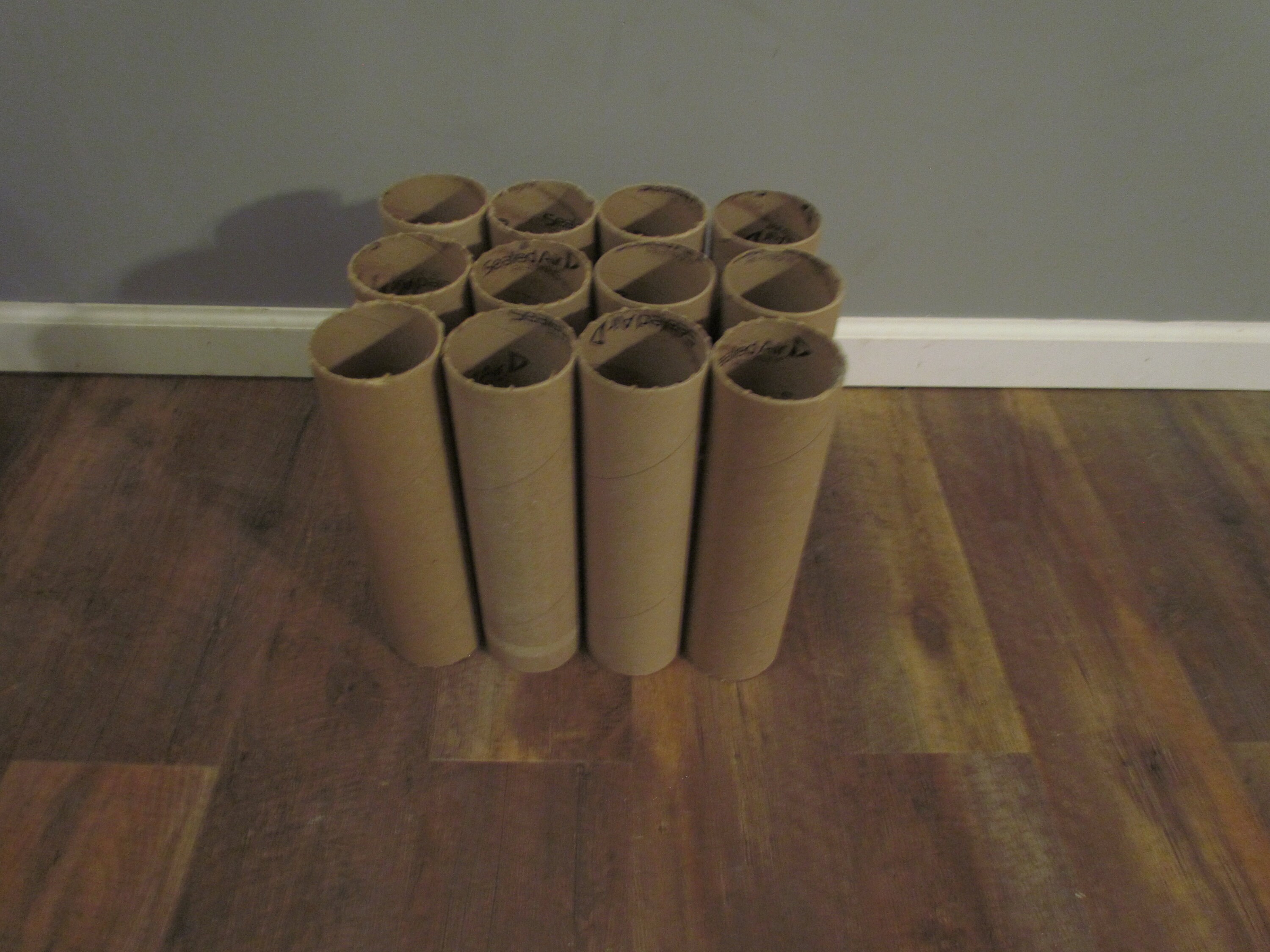 Lot (20) Heavy Duty 1/8 Thick Cardboard Paper Art Tubes 7 3/8 x 1 3/4  craft