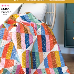 Happy Stripes PDF Quilt Pattern/ Stash buster Quilt pattern/ Layer Cake quilt pattern /quilt pattern/ jelly roll quilt pattern