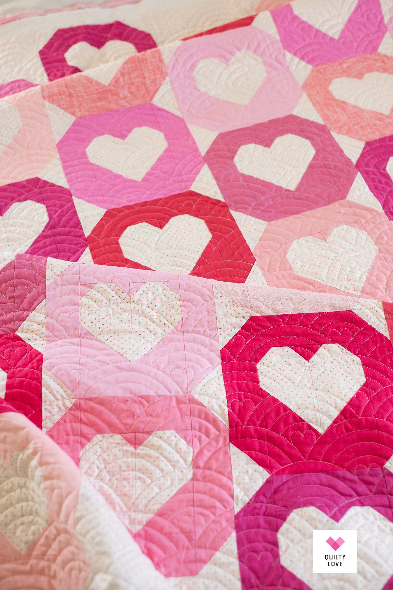 Classic Hearts Quilt Pattern - Stash Friendly Heart Quilt Pattern - Etsy