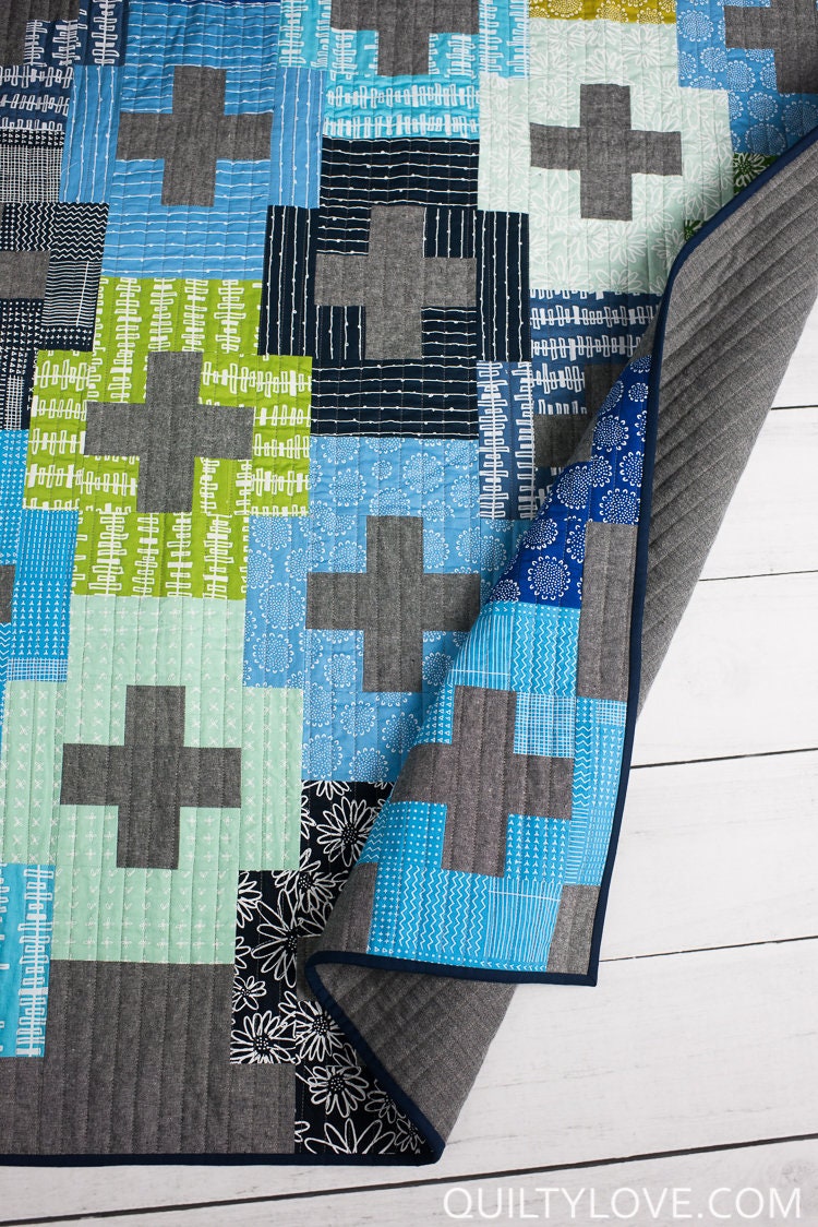Plus and Minus Quilt Pattern/ Modern Quilt Pattern/ Plus Quilt Pattern ...