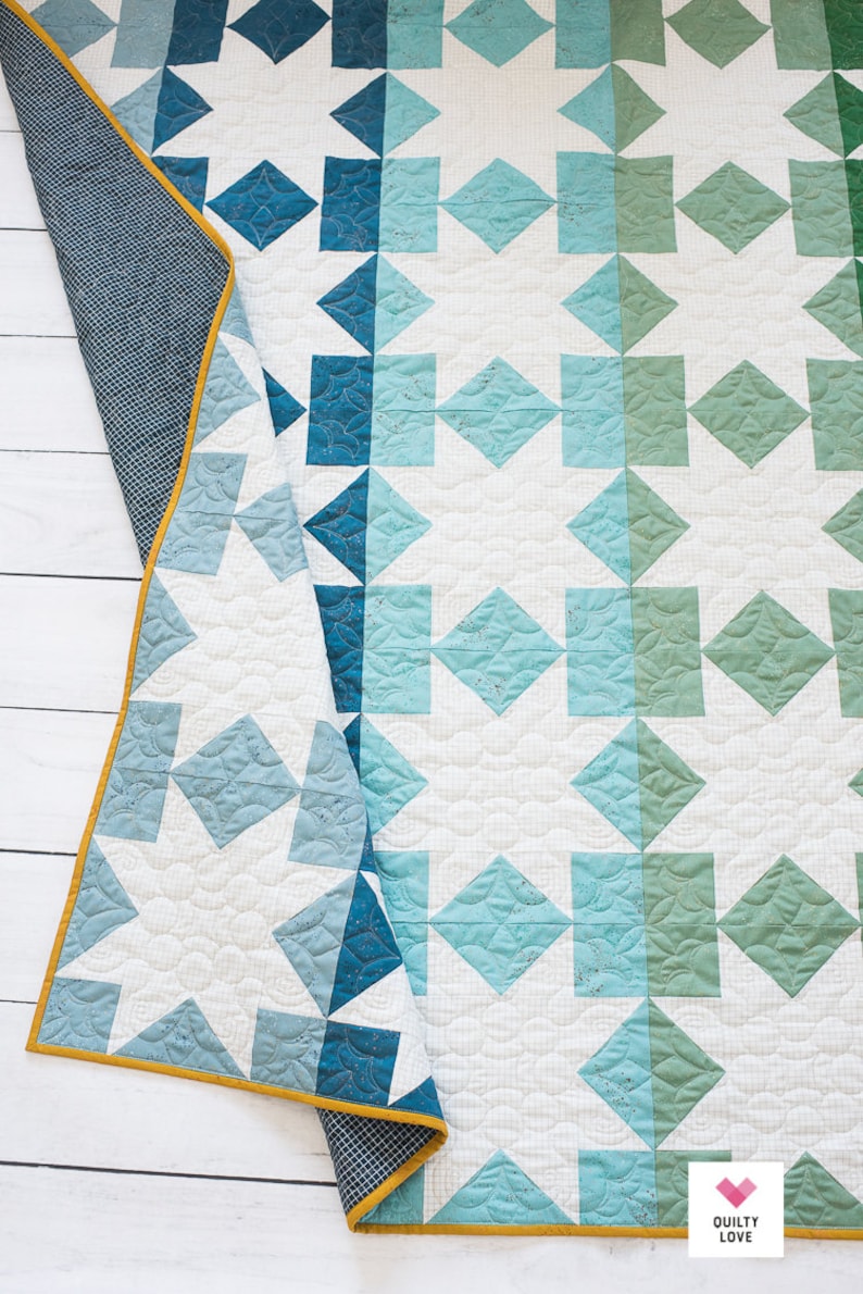 Star Fall PDF Quilt Pattern/ Star Quilt Pattern/ Modern Quilt Pattern ...