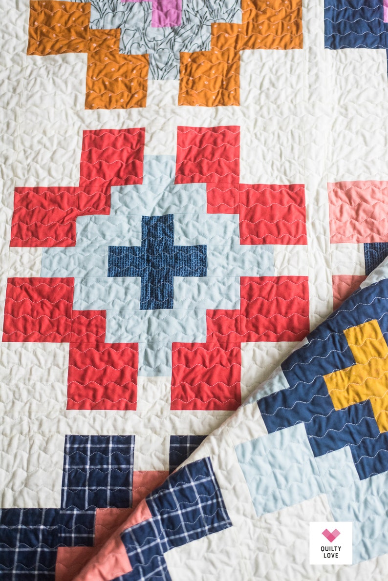 Glowing PDF Quilt Pattern/ Fat Quarter Quilt Pattern/ Modern Quilt ...