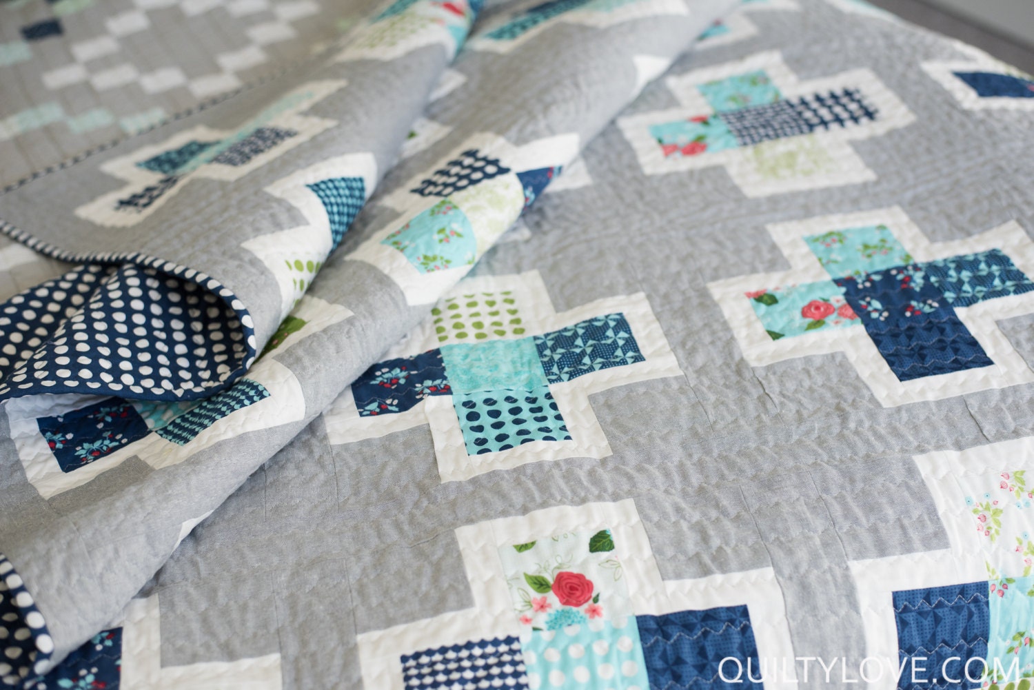 Plus Squared PDF Quilt Pattern/ Modern Quilt Pattern/ Plus Quilt ...