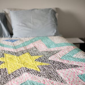 Expanding Stars Quilt Pattern/ Modern quilt pattern/ star quilt pattern/ throw quilt pattern/ easy quilt pattern/ quilt pattern/modern quilt image 6