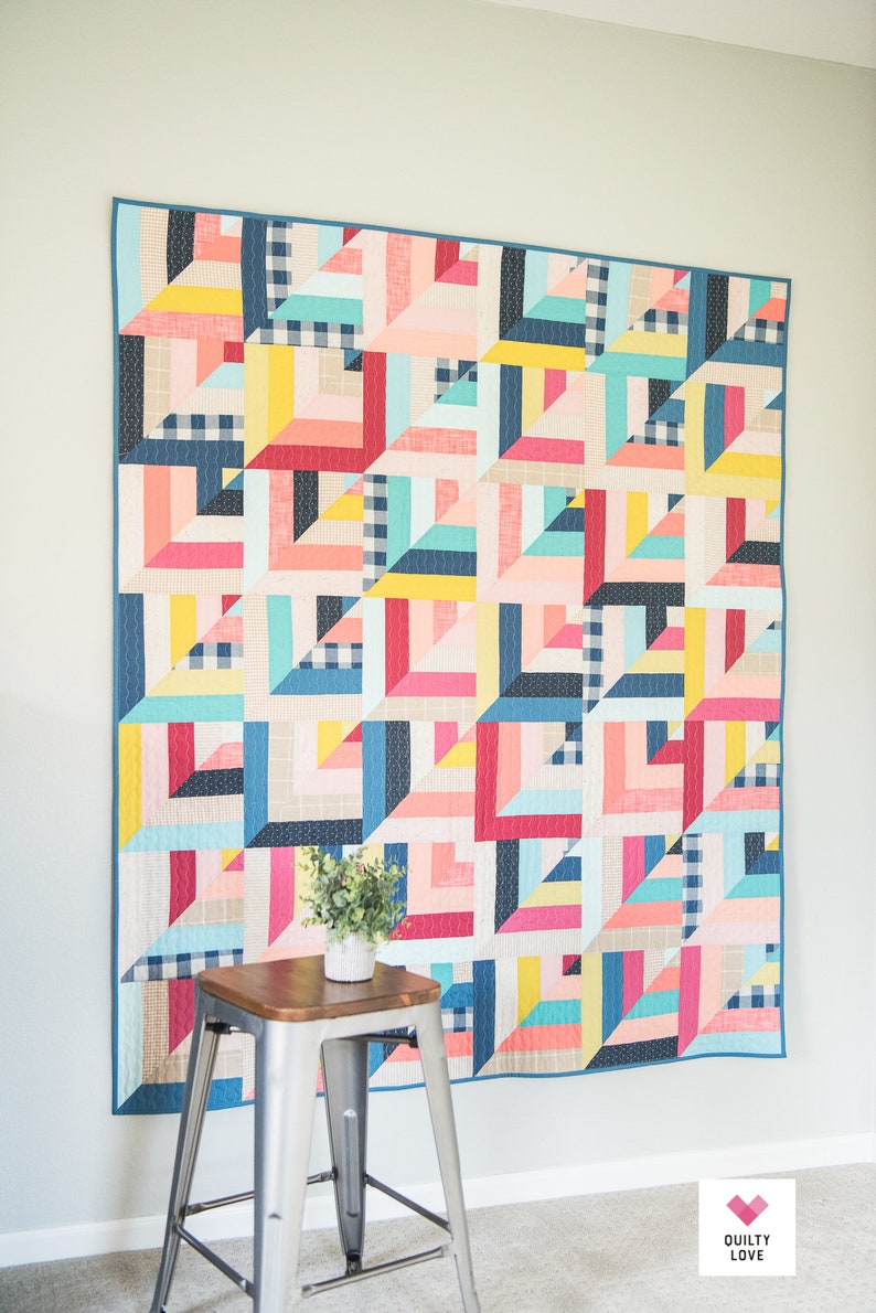 Lucky Log Cabins PDF Quilt Pattern/ Log Cabin Quilt Pattern/ Etsy