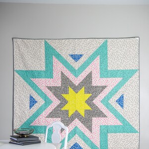 Expanding Stars Quilt Pattern/ Modern quilt pattern/ star quilt pattern/ throw quilt pattern/ easy quilt pattern/ quilt pattern/modern quilt image 3