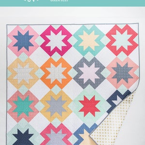 North Star PDF quilt Pattern/ Modern quilt pattern/ star quilt pattern/ quilt pattern/ fat quarter quilt pattern/ sawtooth star