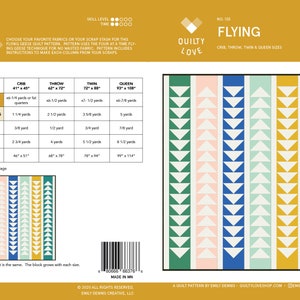 Flying PDF Quilt Pattern/ Flying Geese Quilt pattern/ Modern quilt pattern /quilt pattern/ modern quilting/twin and king quilt pattern