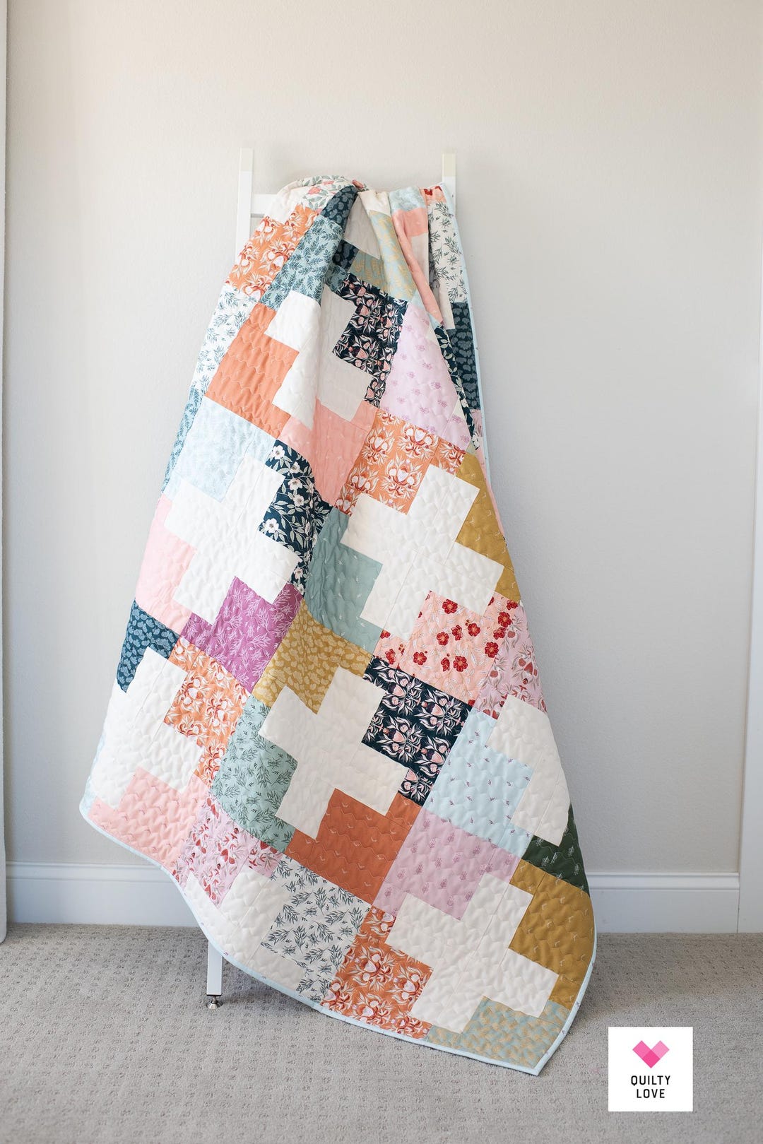 Plus Pop Quilt Pattern - Scrappy and Stash Friendly Modern Plus Quilt ...