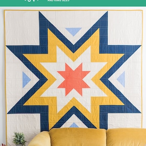 Expanding Stars Quilt Pattern/ Modern quilt pattern/ star quilt pattern/ throw quilt pattern/ easy quilt pattern/ quilt pattern/modern quilt image 2