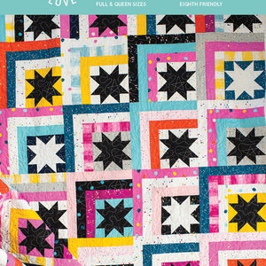 Log Cabin Stars PDF Quilt Pattern/ fat quarter quilt pattern /quilt pattern/ star quilt pattern