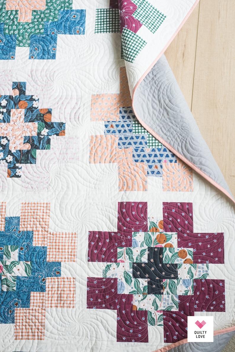 Glowing PDF Quilt Pattern/ Fat Quarter Quilt Pattern/ Modern Quilt ...