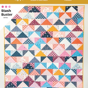 Patchwork Flying Geese PDF Quilt Pattern/ Stash Buster Quilt pattern/ Modern quilt pattern /quilt pattern/ Flying Geese quilt pattern
