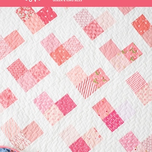 Quilty Hearts PDF Quilt Pattern/ Heart Quilt pattern/ Modern quilt pattern /quilt pattern/ modern quilting/ baby quilt pattern/scrap pattern image 2