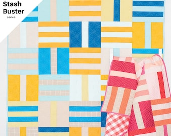 Fat Quarter Dash PDF Quilt Pattern/ Fat Quarter Quilt pattern/ Modern quilt pattern /quilt pattern/ easy quilt pattern/stash buster/ scrappy