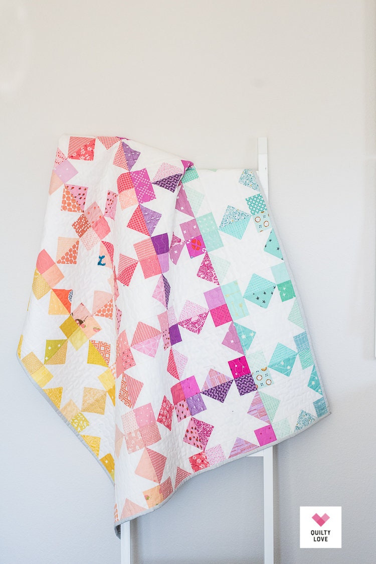 Star Fall PDF Quilt Pattern/ Star Quilt Pattern/ Modern Quilt Pattern ...