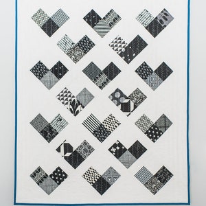 Quilty Hearts PDF Quilt Pattern/ Heart Quilt pattern/ Modern quilt pattern /quilt pattern/ modern quilting/ baby quilt pattern/scrap pattern image 6