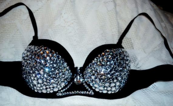 Any Color DISCO Jeweled Sparkle Rhinestone Balconette Rave Bra for EDC, or  Festivals CUSTOM by Jaypeacrafts -  Canada