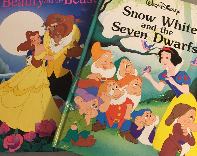 Vintage Walt Disney Classic Books Beauty and Beast Snow White 1991 ...