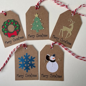 Kraft Handmade Christmas Gift Tags, Christmas Tags, Present Lables