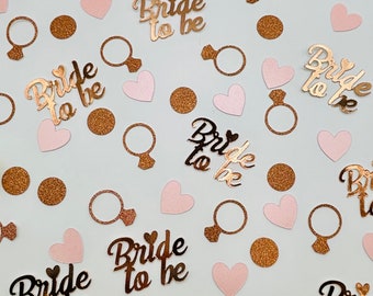 Hen Party Confetti, Bride to be Confetti, Engagement Confetti, Pink & Rose Gold Confetti