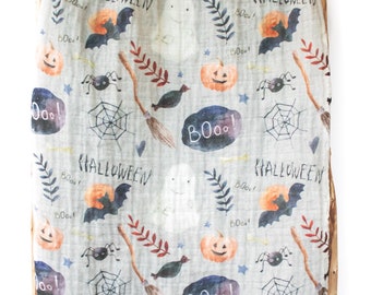 halloween muslin swaddle