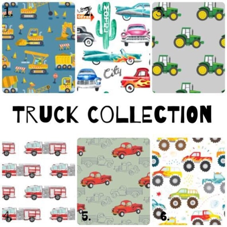 Truck Themed Blankets Crib Sheet Nursery Bedding Baby Etsy
