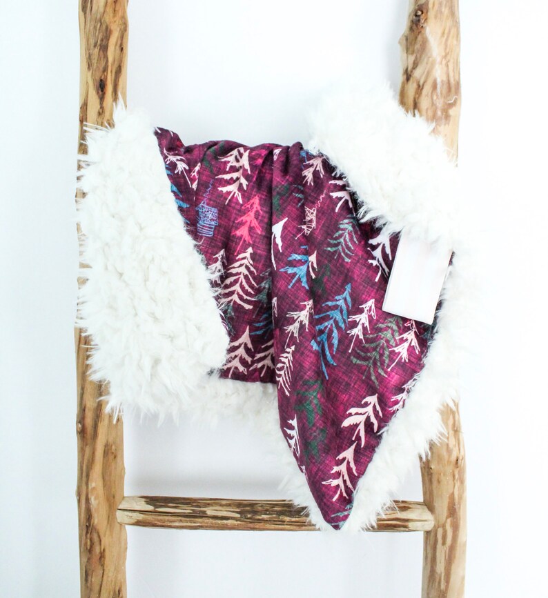 forest trees woodland nursery newborns /& baby girls magenta Magenta Forest Lovey Blanket security blanket