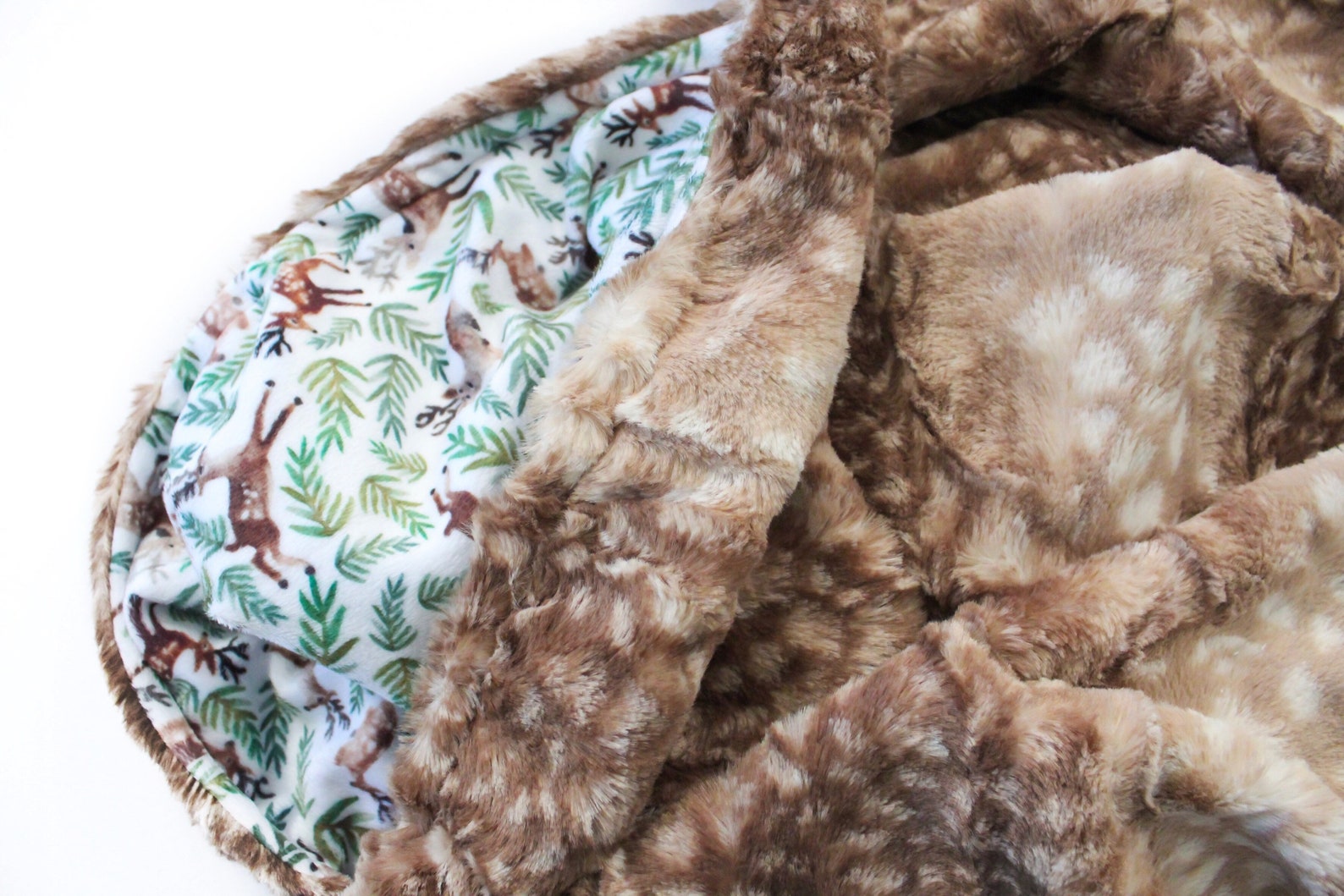 Fawn baby blanket  woodland dear blanket with fawn fur  etsy Fawn baby blanket  woodland dear blanket with fawn fur  etsy