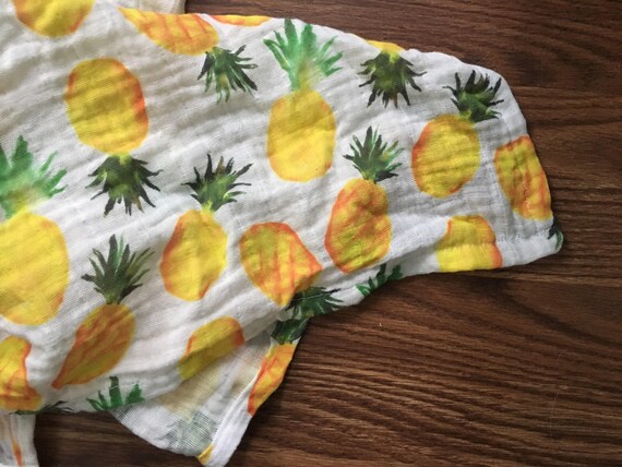 pineapple muslin blanket