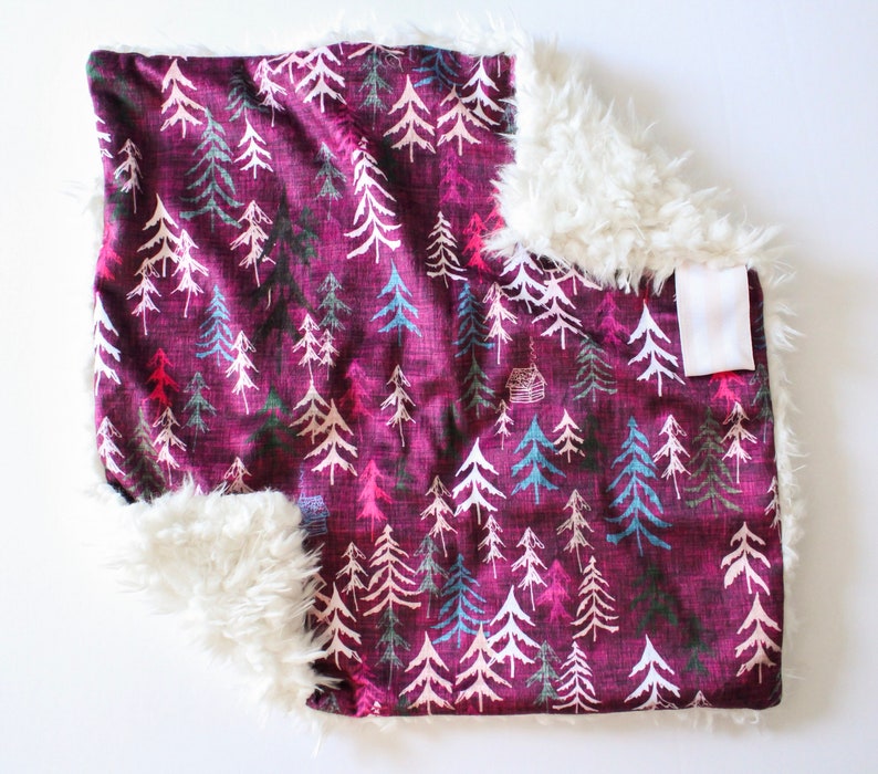 forest trees woodland nursery newborns /& baby girls magenta Magenta Forest Lovey Blanket security blanket