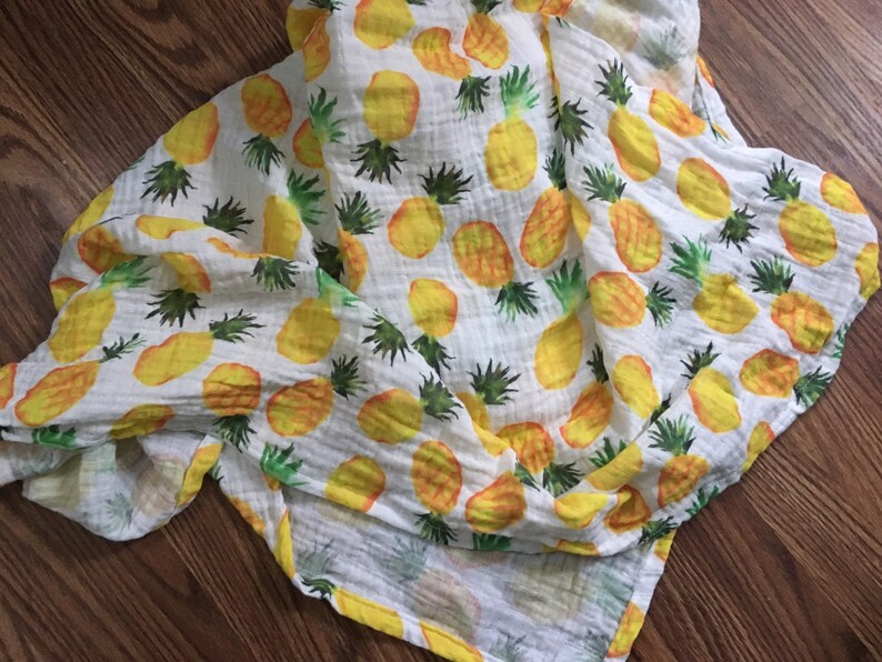 pineapple muslin blanket