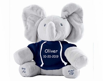 personalized peek a boo elephant