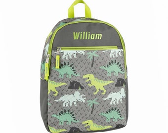 Gym Bag Cotton Children Backpack T-Rex Dinosaur Dino Kids Name 44