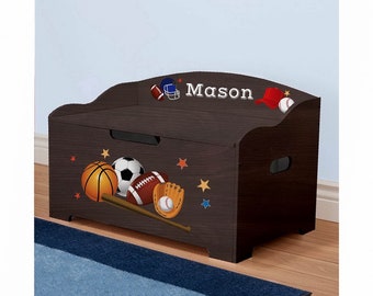 sports themed toy chest