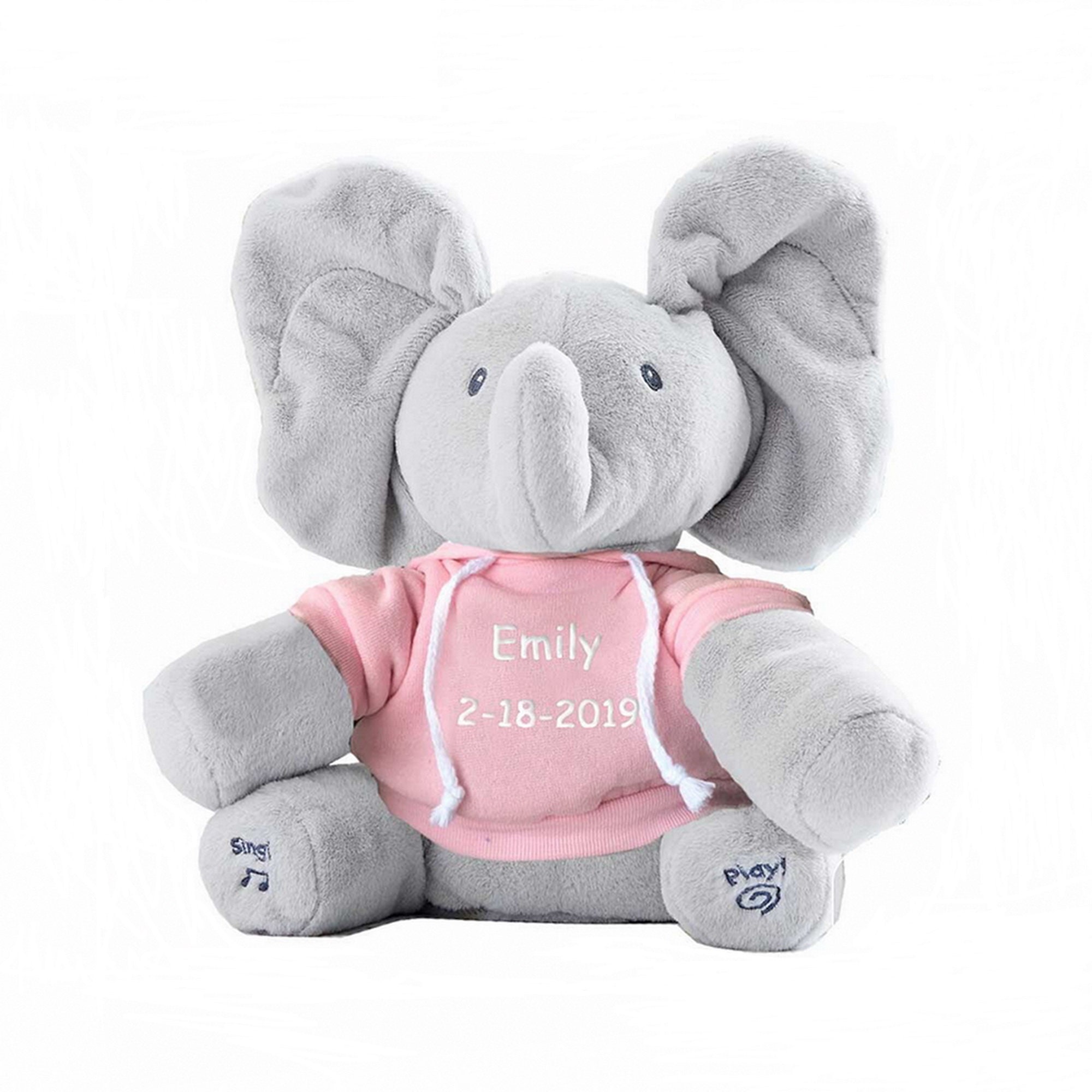 personalized peek a boo elephant