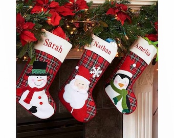 Personalized Plaid Christmas Stocking